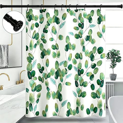 Black Shower Curtain Rod 28"-89.5", Never Rust Anti-Slip Adjustable Tension Curtain Rods No Drilling, Heavy Duty Spring Enlarged Diameter 1" Tension Rod for Bathroom/Closet/Room Divider - color: Black, size: 28"-89.5"