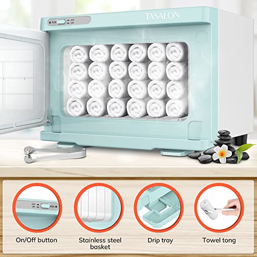 TASALON 8L Professional Hot Towel Warmer Cabinet, Use for Spa & Salon and Bathroom, Upgrade Fast Heating Aluminum Interior, Fits up to 24 Small Towels, White - color: WIHTE