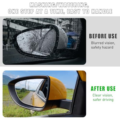 Ohleats 2PCS Small Silicone Window Squeegee, Auto Windshield Water Blade Scraper, All-Purpose Water Squeegee Wiper for Mirror Home Cleaning, Car Accessories (Black+Black) - color: Black+black