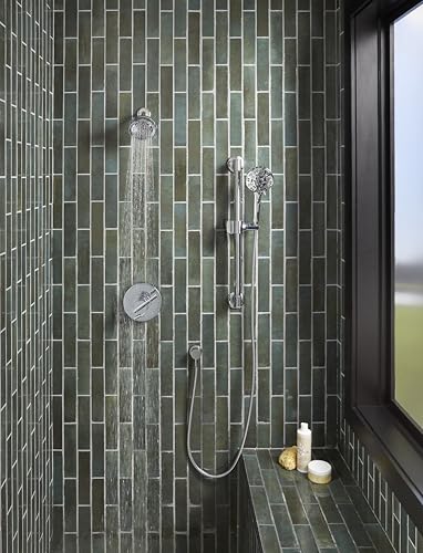 Gerber SteadyStyle 8-Spray Round Wall Bar Shower Kit with Hand Shower - color: Chrome