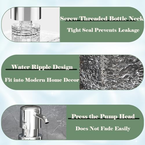 2 Packs Foaming Soap Dispenser 300ml (10.6oz) Foam Pump Soap Dispensers Square Plastic Hand Soap Lotion Dispenser for Hand Soap Dish Wash Shampoo Body Wash