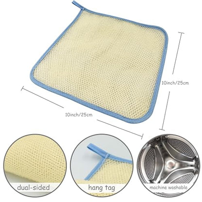 5 Pack Double Layer Home Spa Bath Shower Exfoliate Exfoliating Massage Body Skin Care Scrub Scrubber Washcloth Wash Cloths Towel Exfoliator Smoother