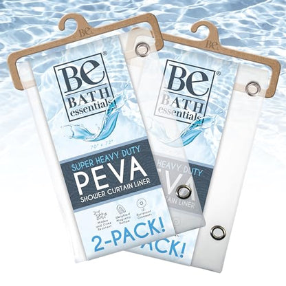 SO HOME Shower Curtain Liner - Heavy Duty 6 Guage PEVA - Built in 3 Weighted Magnets - 12 Aluminium Grommets (2, Clear, 72" x 70" - color: Clear