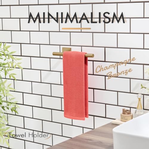 KOKOSIRI Bathroom Towel Bar Hand Towel Holders Wall Mount Toilet Kitchen Cabinet Paper Holder Stainless Steel Bath Hardware Champagne Bronze, B3008CPG - color: Champagne Bronze, size: 1 Pack