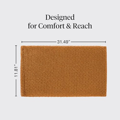 Kitsch African Net Sponge – Exfoliating Body Scrubber – Rosewood, 3 Pcs | for Cleansing & Gentle Daily Exfoliation – Stretchable Bath Sponge for Hard-to-Reach Areas – Long-Lasting Shower Essential - color: Rosewood