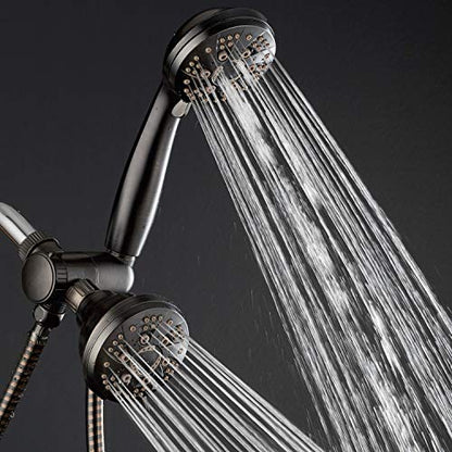 AquaDance Oil Rubbed Bronze High Pressure 3-Way 48-Setting Rain/Handheld Shower Head Combo – Angle Adjustable, Anti-Clog Jets, Tool-Free Installation-USA Standard Certified/Top U.S. Brand | Enjoy Two 6-Setting Rain & Hand Showerheads Separately or Togethe