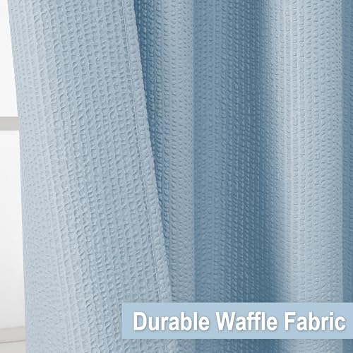 Small Stall Shower Curtain - Embossed Textured Bathroom Curtain, 36 x 72 Shower Curtain for RV Camper, Machine Washable Water Resistance, Glacier Blue - color: Glacier Blue, size: 36"W x 72"L (Pack of 1)