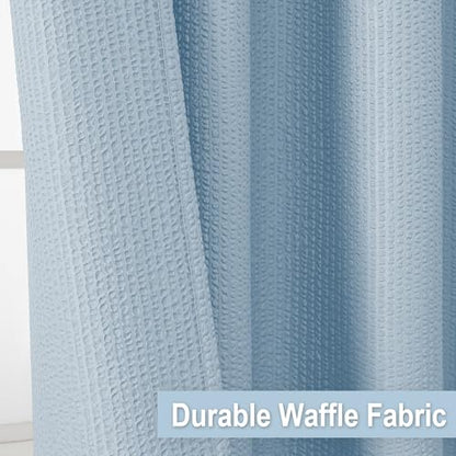 Small Stall Shower Curtain - Embossed Textured Bathroom Curtain, 36 x 72 Shower Curtain for RV Camper, Machine Washable Water Resistance, Glacier Blue - color: Glacier Blue, size: 36"W x 72"L (Pack of 1)