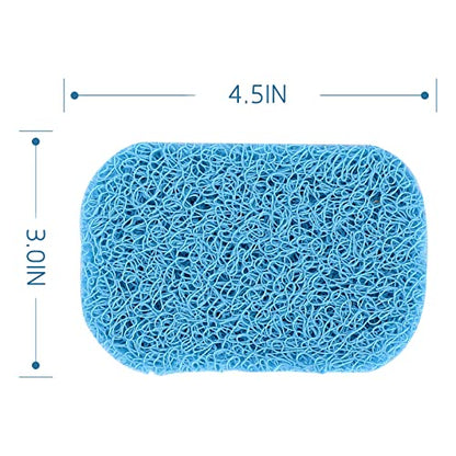 15 Piece Soap Saver,Soap Lift Pad Mat for Bathroom,Soap Dish and Soap Holder Accessory,Blue - color: Blue