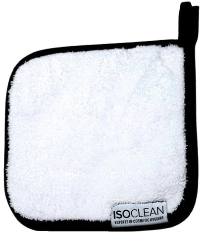 Isoclean Microfibre Towel - Absorbant Soft Fabric Towel for Makeup Brush Cleaning with Reinforced Edges, Machine Washable and Reusable for Delicate Makeup Brushes, 8x8 Inches, Small