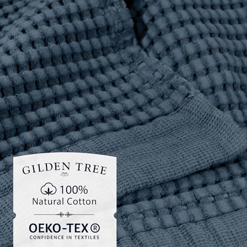 GILDEN TREE Waffle Bath Sheet Quick Dry Towel, Thin Luxury Bath Towels, Bath Sheets 40x80 Large Bath Towels, Modern Style (Midnight Blue) - color: Midnight Blue, size: Bath Sheet (40" x 80")