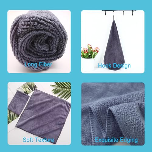 400 GSM Premium Microfiber Cleaning Cloths, Ultra Absorbent Lint Free Towels & Cleaning Rags for Car Detailing, Kitchen, Glass & Household Cleaning, Reusable Machine Washable 12" x 12" - color: Grey