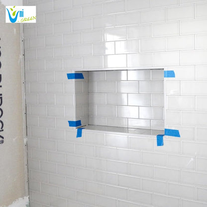 Shower Niche Insert Tile Ready, Black Recessed Bathroom Niche for Shower Wall, 16" L x 28" W x 3.75" D Shower Shelf for Inside Shower, Shampoo & Toiletries Storage, Easy to Installation Never Leak - size: 16" L x 28" W x 3.75" D