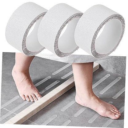 3Rolls Transparent Peva Bathtub Stickers Slip Tub Decals Self Adhesive Slip Prevention for Bathroom Floors Easy to Use Smooth Surfaces