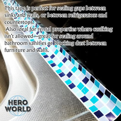 Waterproof Caulk Tape, 1.5in x 10.5ft, Self-Adhesive Sealing Strip for Kitchen, Bathroom, Sink, and Toilet (Leaf) - color: Leaf