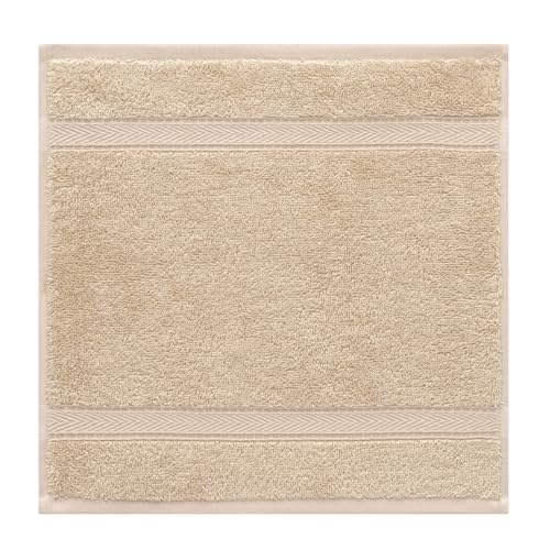 Supreme Terry 3-Piece 100% Turkish Cotton Towel Set, Hotel Quality Soft & Absorbent, 1 Luxury Bath Towel 1 Hand Towel 1 Washcloth-Beige - color: Beige, size: 3 Pcs Set