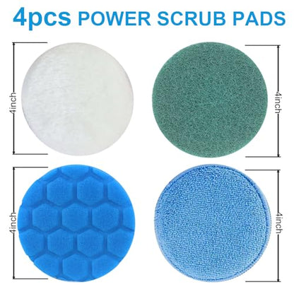 Brush Heads Set, 5 Pack 4 inches Cordless Electric Spin Scrubber Replaceable Brush Heads for Household Cleaning Brushes/Bathroom/Floor/Tile/Car - style: 5 PACK