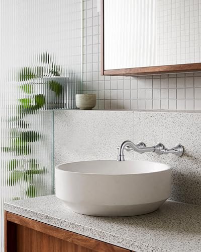 2-Handle Bathroom Faucet Brushed Nickel: WOWOW Wall Mount Bathroom Sink Faucets Brass and Rough-in Valve Included, 8 Inch Lavatory Faucet 3 Hole Antique Tap - color: Brushed Nickel