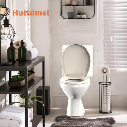 Round Toilet Seat Soft Close 16.5", Standard Universal Toilet Lid Round with PP Material Safe, Easy to Clean and Install, Ergonomic design, Never Loosens,2 Years Support, Almond Plastic - color: Almond, size: Round 16.5inch & Classic