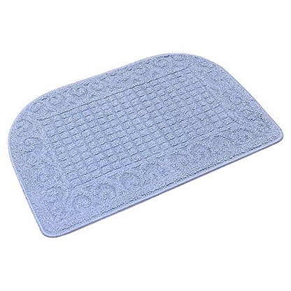 COSYHOMER 27x18 Half Round Kitchen Rug,Non Slip Washable Mat,Blue 1PC | Polypropylene tufted textile,small half circle rug,kitchen sink mat,Kitchen floor mat - color: Blue, size: 1'6" x 2'3" (Semicircular)