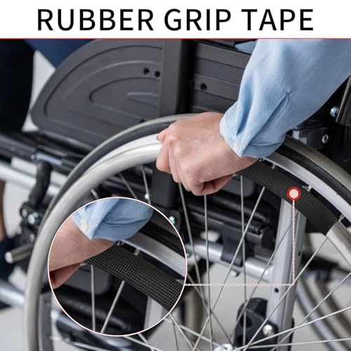 Textured Grip Tape, 2IN x 10FT Strong Anti Slip Rubber Tape, Waterproof & Heat Resistant with High Adhesion for Tools, Gym Equipment, Bicycle Handlebars and Slippery Surfaces (Black) - color: Black, size: 2 IN