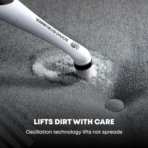SonicScrubber Household Cleaning Brush Power Scrubber - Electric Spin Scrubber Brush for Home, Kitchen & Bathroom - Grout Cleaner & Removes Mould (Washing-Up System Spin Brush)