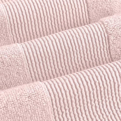 Modern Threads Air Cloud 6-Piece Towel Set - 100% Zero-Twist Cotton, 500 GSM, Quick Dry & Plush, Blush - color: Blush, size: 6 Pcs Towel Set