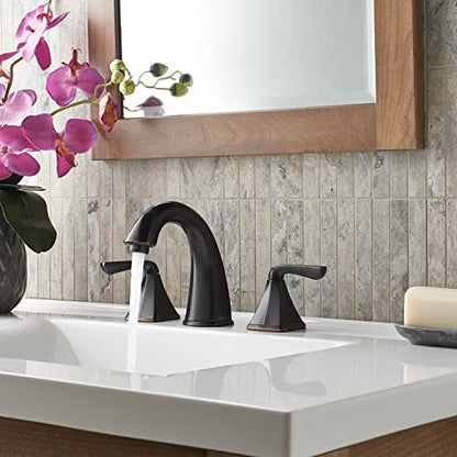 Pfister Selia Bathroom Sink Faucet, 8-Inch Widespread, 2-Handle, 3-Hole, Tuscan Bronze Finish, LF049SLYY