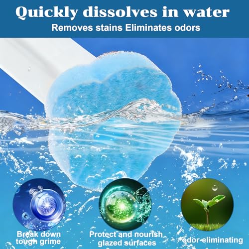 2 Pack Disposable Toilet Brush with 48 Refills | Toilet Bowl Cleaner Toilet Brush and Holder Set for Bowl Cleaners Bathroom Cleaning Bathtub
