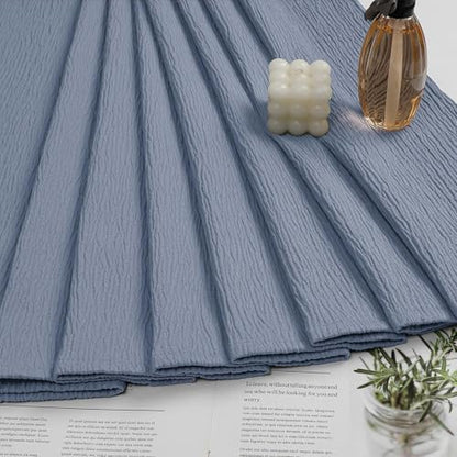 Aiyufeng Fabric Sky Blue Long Shower Curtain for Bathroom, 3D Textured Pattern Shower Curtain Hotel Spa Quality, Boho Bathroom Curtain Modern Style Soft Cloth Luxury, Machine Washable,72x84 Inches - color: Sky Blue, size: 72"W x 84"L (Pack of 1)