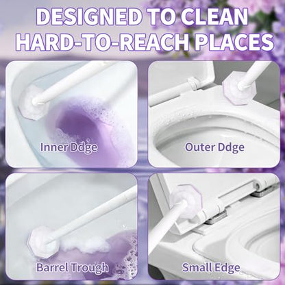 Toilet Brush Refills for Clorox, Toilet Bowl Cleaner Refill Pads | 80 Count Disposable Toilet Brush Heads, Pre-Loaded Cleaning Formula, Lavender Scent, Toilet&Bathroom Cleaning Supplies - size: 1 Count (Pack of 80)