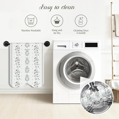 SHUCHING Bath Mat for Tub Non Slip-40x16 Inch, Boho Flower | Bathtub Mat for Women Mold Free, Long Shower Mat for Inside Shower with Suction Cup, Machine Washable - color: Boho Wildlower