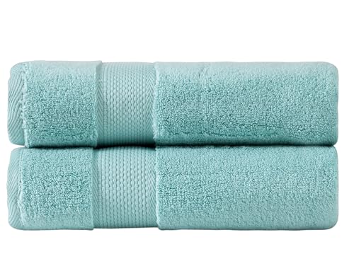 BAGNO MILANO Turkish Towels Hotel-Spa Towel Set, 100% Turkish Cotton | Ultra Soft Plush Absorbent Towels Set (Aqua Green, Bath Towel Set of 2) - color: Aqua Green, size: Bath Towel Set of 2