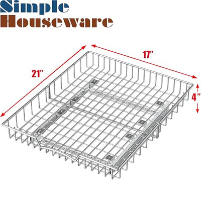 Simple Houseware Under Cabinet Pull Out Sliding Shelf Drawer, 21Dx17W | for Kitchen Organizer - size: 21" D x 17" W