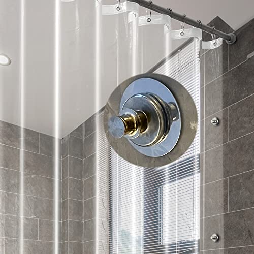 60x78 12 Hole Shower Curtain Liner with Magnets, Clear | Side Magnet Clips Close to Wall, Heavy Duty 60 x 78 Inches Long Shower Liner with 12 Grommet Holes - color: 8g.heavy-clear, size: 60"W x 78"L (Pack of 1)