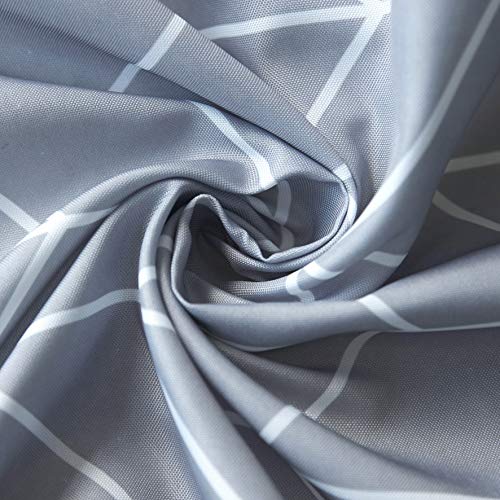 Luxury Shower Curtain Liner for Bathroom Water Repellent Fabric Washable Cloth (Hotel Quality, Friendly, Heavy Weight Hem) with White Plastic Hooks - 54" x 78", Stall Gray Arrow - color: Gray Arrow, size: 54"W x 78"L (Pack of 1)