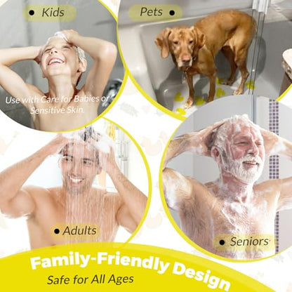 S&X Bathtub Non Slip Stickers for Kids, 12-Pack Cartoon Duck Shower Non Slip Stickers - Comfortable High Grip On Slippery Surfaces - size: Duck