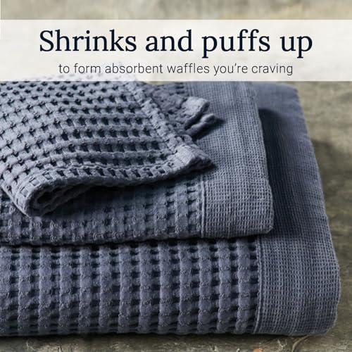 GILDEN TREE Waffle Bath Sheet Quick Dry Towel, Thin Luxury Bath Towels, Bath Sheets 40x80 Large Bath Towels, Modern Style (Midnight Blue) - color: Midnight Blue, size: Bath Sheet (40" x 80")