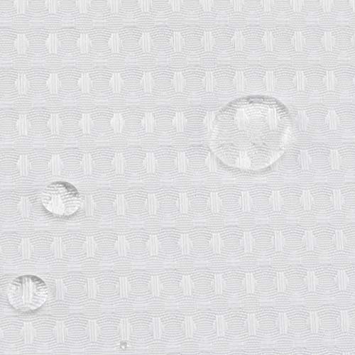 Barossa Design Small RV Shower Curtain Waffle Weave 36 x 64 Inches, White | 230 GSM Thick Fabric, Water Repellent, Machine Washable, 36W x 64H for Travel Trailer and Camper - color: White, size: 36"W x 64"L (Pack of 1)