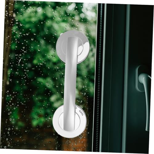 2pcs Removable Suction Cup Handles Strong Adhesive Safety Grab Bars for Seniors No-Drill Installation for Glass and Tile Portable Bathroom Support Armrests