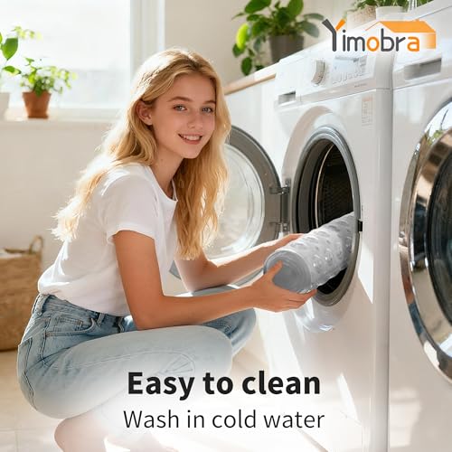 Yimobra Non Slip Bathtub Mat 40 x 16 Inch, Extra Long Shower Mat with Drain Holes, Machine Washable Baby Bath Mats, Strong Suction Cups for Bathroom Floor, Clear - color: Clear