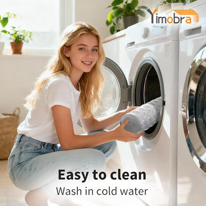 Yimobra Non Slip Bathtub Mat 40 x 16 Inch, Extra Long Shower Mat with Drain Holes, Machine Washable Baby Bath Mats, Strong Suction Cups for Bathroom Floor, Clear - color: Clear