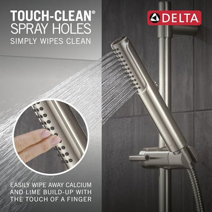 Delta 2-Setting Brushed Nickel Wall Mount Handheld Shower Head with ProClean Spray, Hand Held Shower Head and Hose with High Pressure Spray, Venetian Bronze 51537-SS-PR - color: Lumicoat Stainless