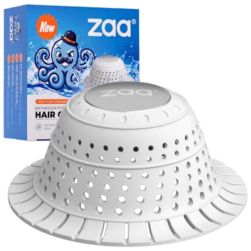 Bathtub Drain Strainer Silicone Bathroom Stopper Fixture Accessories | White Collapsible Shower Drain Hair Catcher for Pop Up Tubs, Traps Hair Before Clogs, Easy Clean for Bathroom Sinks - color: White, size: 1pack