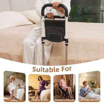 Stand Assist(White)-Movable Standing Aid Rail for Couch, Chair, Bedside, Toilet. Assistance Handle for People with Limited Mobility. Safety Grab Bar for Standing. - size: Model A
