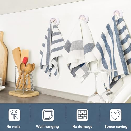 3-Piece Adhesive Towel Hook Set - White Silicone Claw Towel Holder for Kitchen, Bathroom, Outdoor Use - color: White