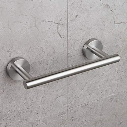 GERZWY 9-Inch Small Kitchen Towel Bar Brushed Stainless Steel Cabinet Hand Towel Bar Wall Mounted Bathroom Organizer AG1101C23-LS - color: Brushed, size: 9 Inch (Pack of 1)