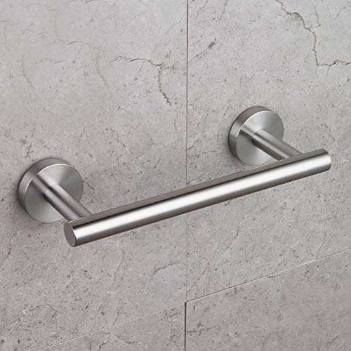 GERZWY 9-Inch Small Kitchen Towel Bar Brushed Stainless Steel Cabinet Hand Towel Bar Wall Mounted Bathroom Organizer AG1101C23-LS - color: Brushed, size: 9 Inch (Pack of 1)