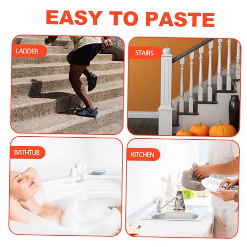 Anti-skid Tape for Bathroom and Stairs, Abrasive Non-slip Strip, Waterproof Wear-resistant Adhesive Safety Grip Tape 10cm X 5m for Floor and Step Protection