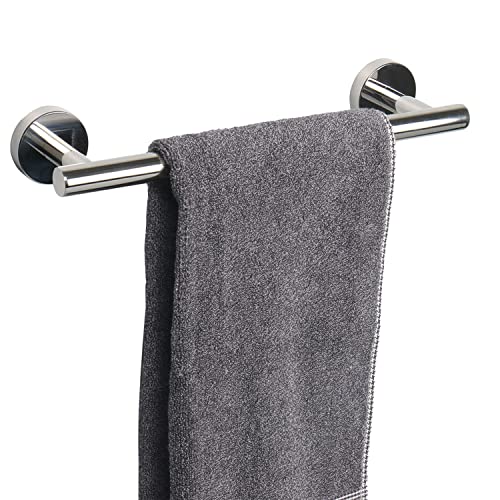 TocTen Bath Towel Bar - Thicken SUS304 Stainless Steel Bathroom Towel Holder, Towel Rod for Bathroom Heavy Duty Wall Mounted Towel Rack Hanger (12IN, Chrome) - color: Chrome, size: 12IN